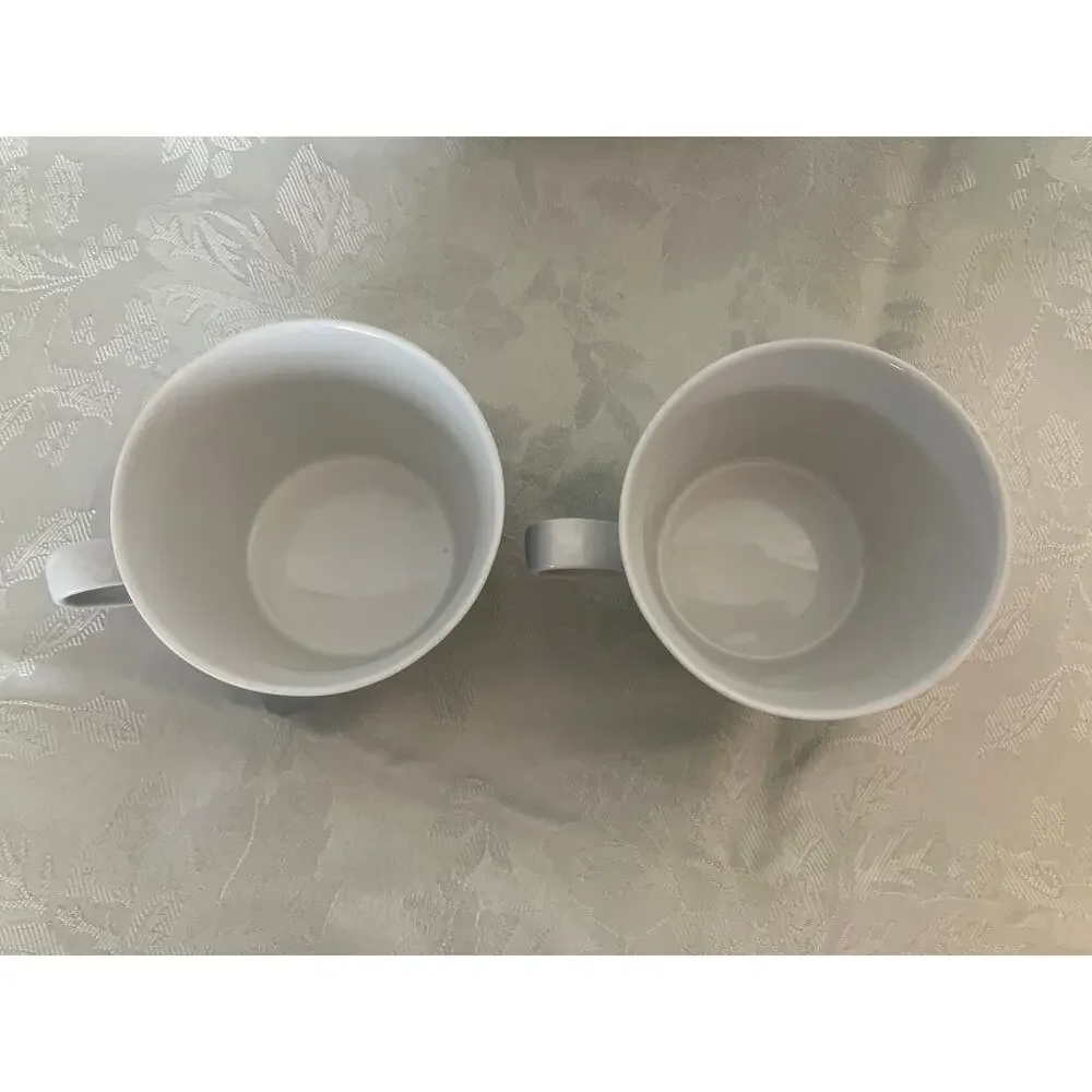 IKEA Glödande Mug Set Poland Blue Green Face Espresso Cups Set of 2